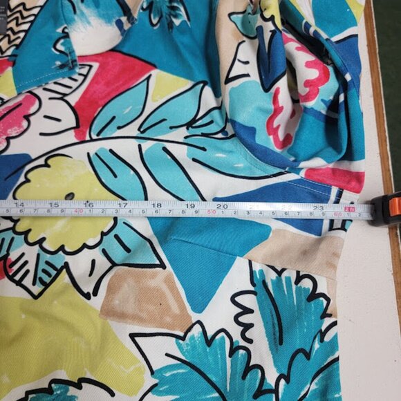 Additions by Chicos Boat Harbor Print Jacket Sz 3 XL Artsy Cotton Blend Long Slv - Picture 6 of 12